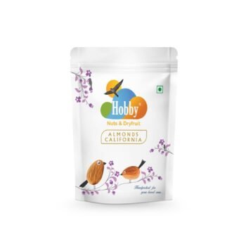 Premium California Raw Almonds 250g by HOBBY, crunchy whole American Badam Giri, high protein healthy snack for daily consumption
