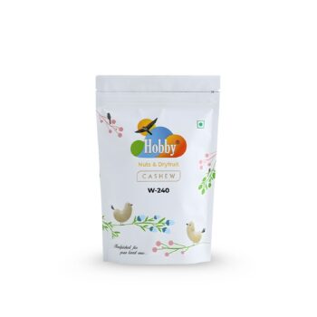 Hobby Premium W210 Cashew Nuts, Handpicked Jumbo Whole Kaju Dry Fruits in Resealable Pouch for Healthy Snacking and Cooking