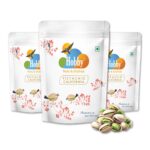 Crunchy roasted pistachios rich in protein dietary fiber and healthy fats