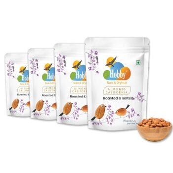 Premium California Raw Almonds 250g by HOBBY, crunchy whole American Badam Giri, high protein healthy snack for daily consumption