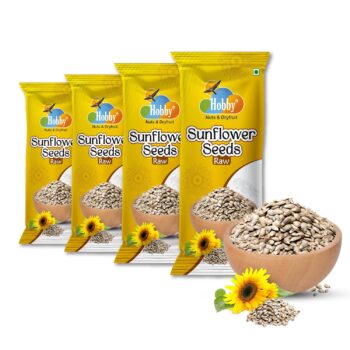 Hobby Raw Sunflower Seeds 100g, premium shelled sunflower seeds, protein and fiber rich superfood, natural healthy snack, suraj mukhi ke beej, vitamin E rich seeds.