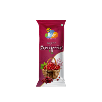 Hobby Premium Unsweetened Dried Cranberries 100g pack with no added sugar and rich antioxidants
