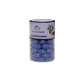 Premium roasted almonds coated in creamy white chocolate and infused with rich blueberry flavor. A fruity, crunchy, and indulgent gourmet snack perfect for gifting and everyday enjoyment.