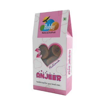 Hobby Dried Figs Anjeer Jumbo 250g, premium jumbo dried figs, natural anjeer dry fruits rich in fiber and minerals, healthy superfood snack in sealed pouch.