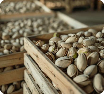 Boxes of Fresh Pistachios
