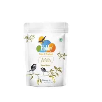 Hobby Premium Seedless Black Raisins 250g Pack – Natural Dried Kishmish Rich in Iron and Antioxidants